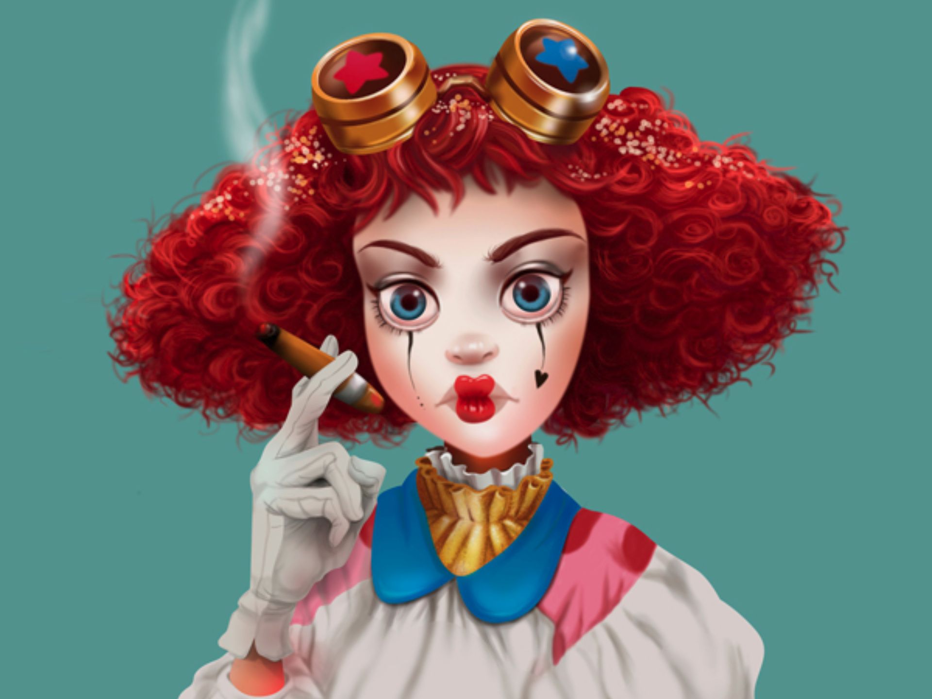 serious clown