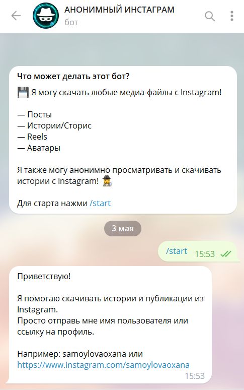 Анонимный инстаграм
