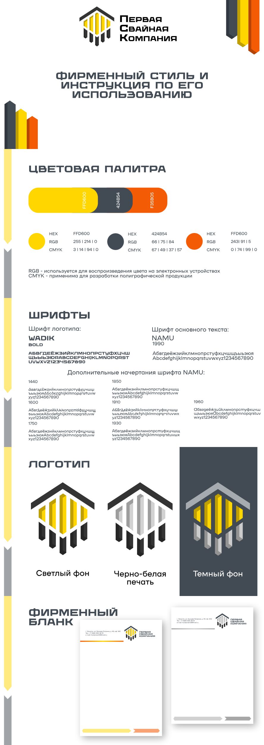 Фирменный стиль и визитки