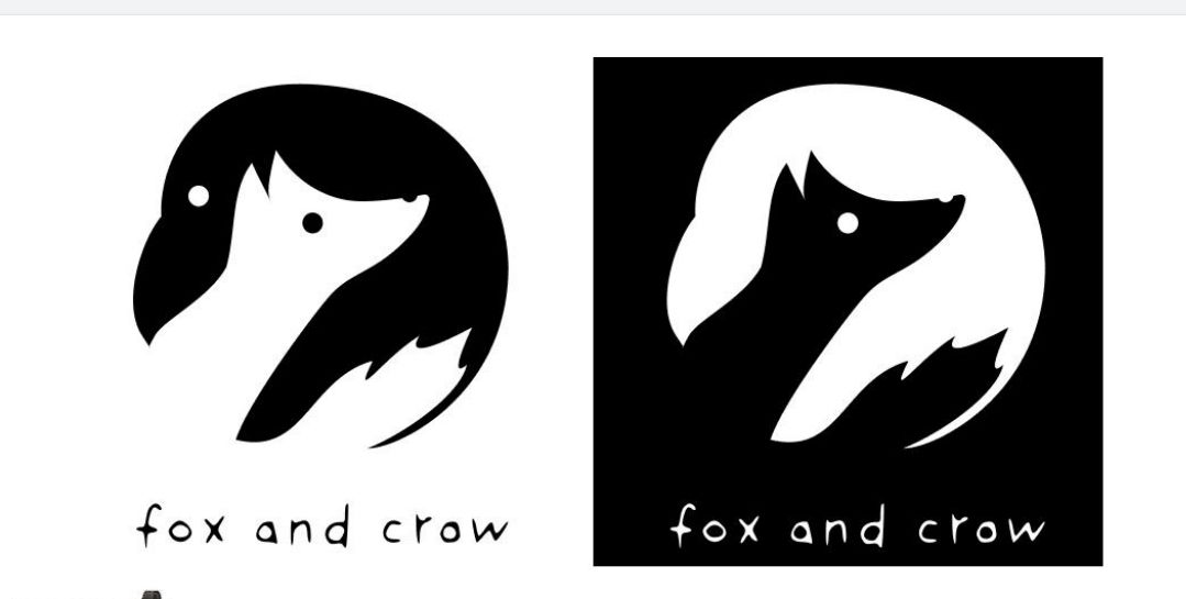 Разработка логотипа для кофейни "Fox&crow" и его размещение на предметах.