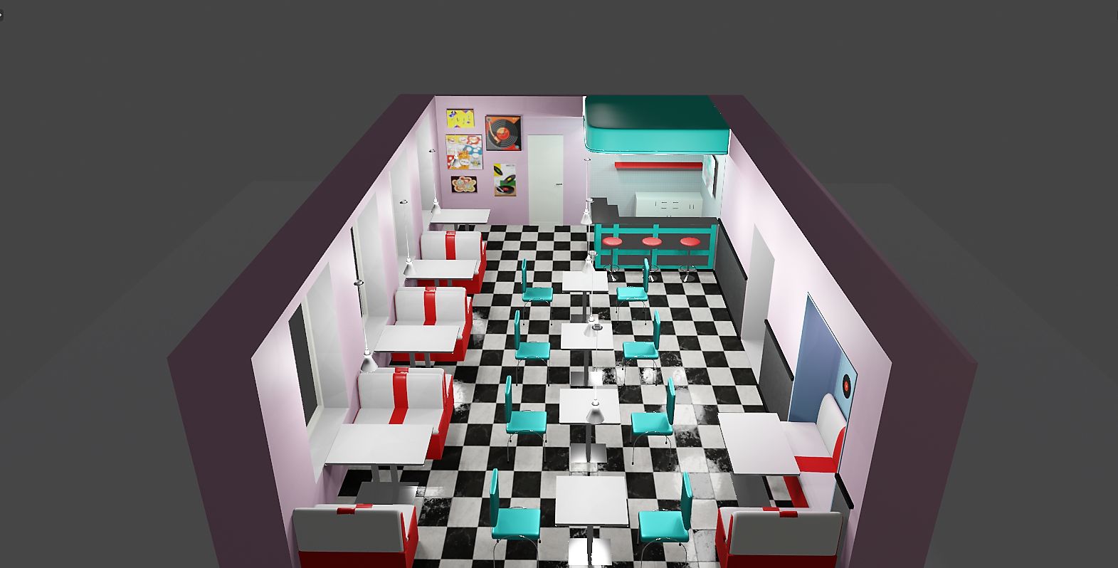 3D-визуализация кафе