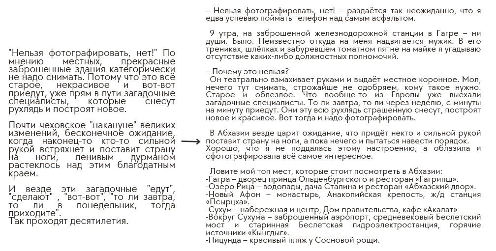 рерайт поста в соцсети