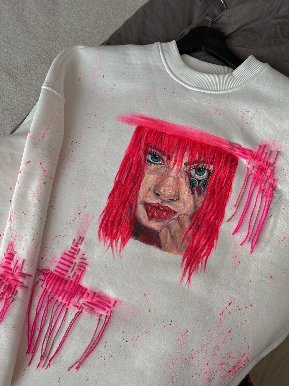 Кастом свитшота "Pink"
