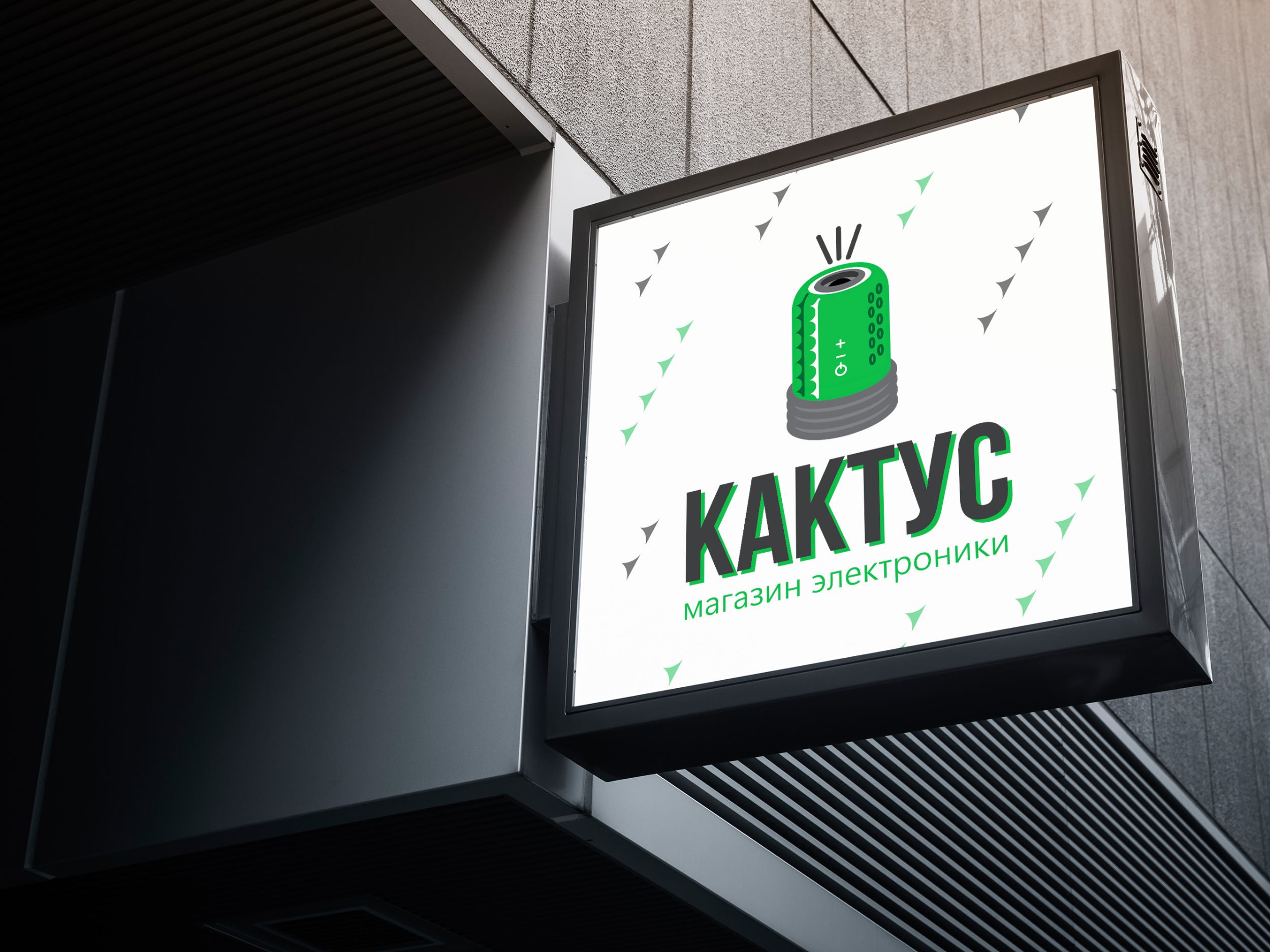 Оформление магазина электроники "Кактус"