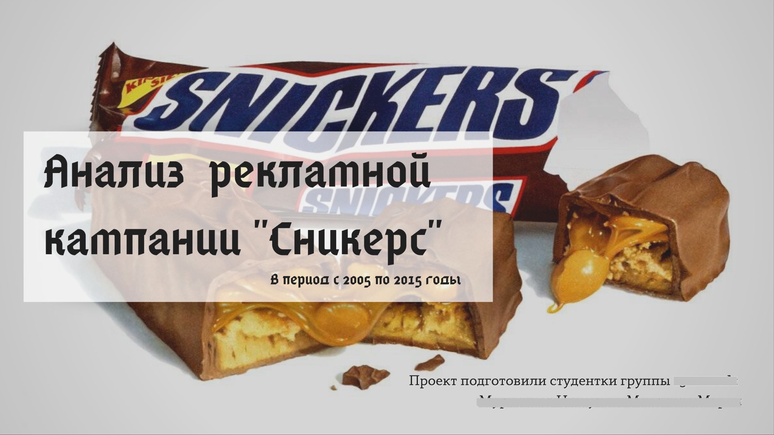 Презентация "Анализ рекламной кампании "Сникерс""