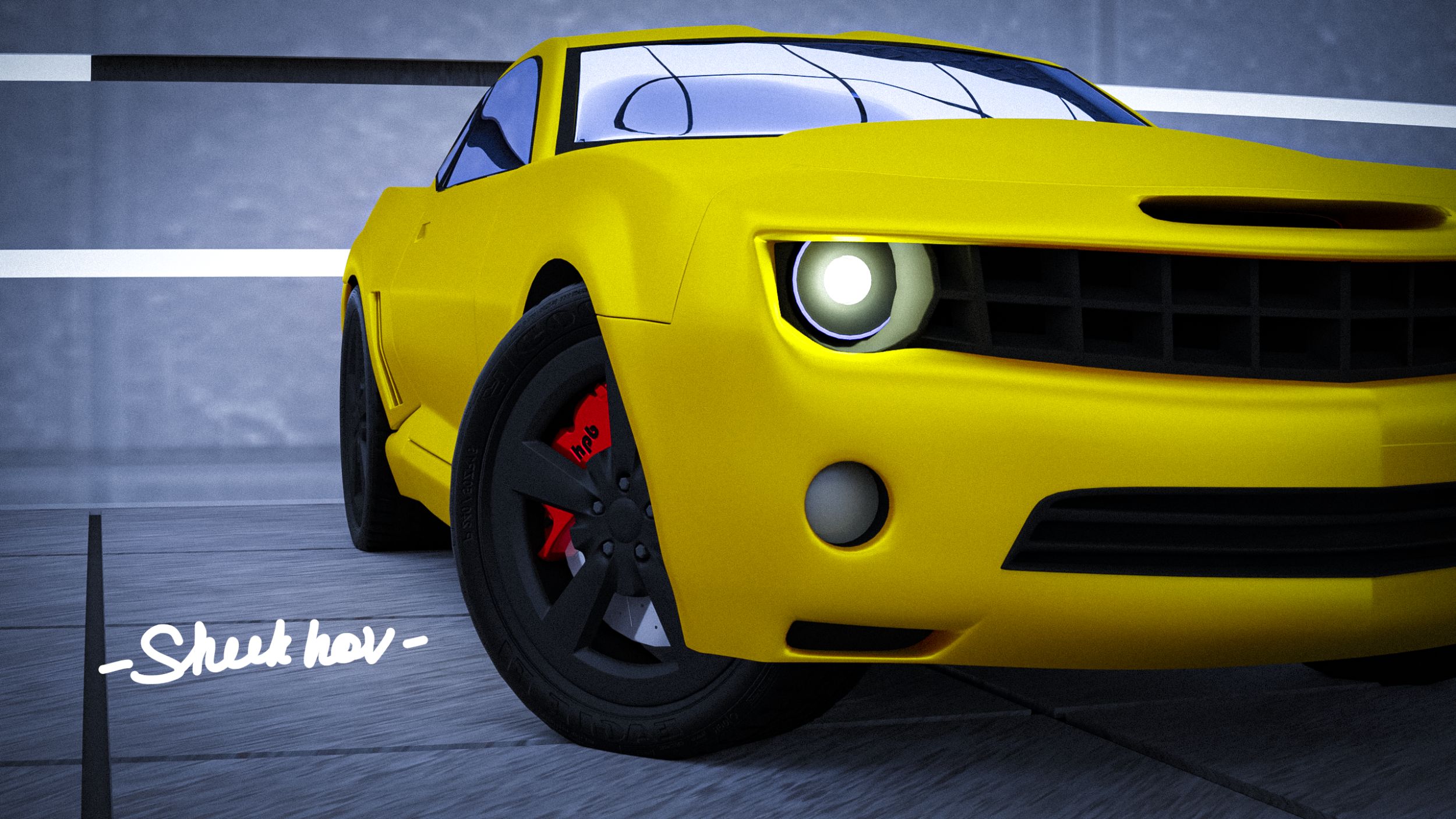 Модель chevrolet camaro в Blender 3d