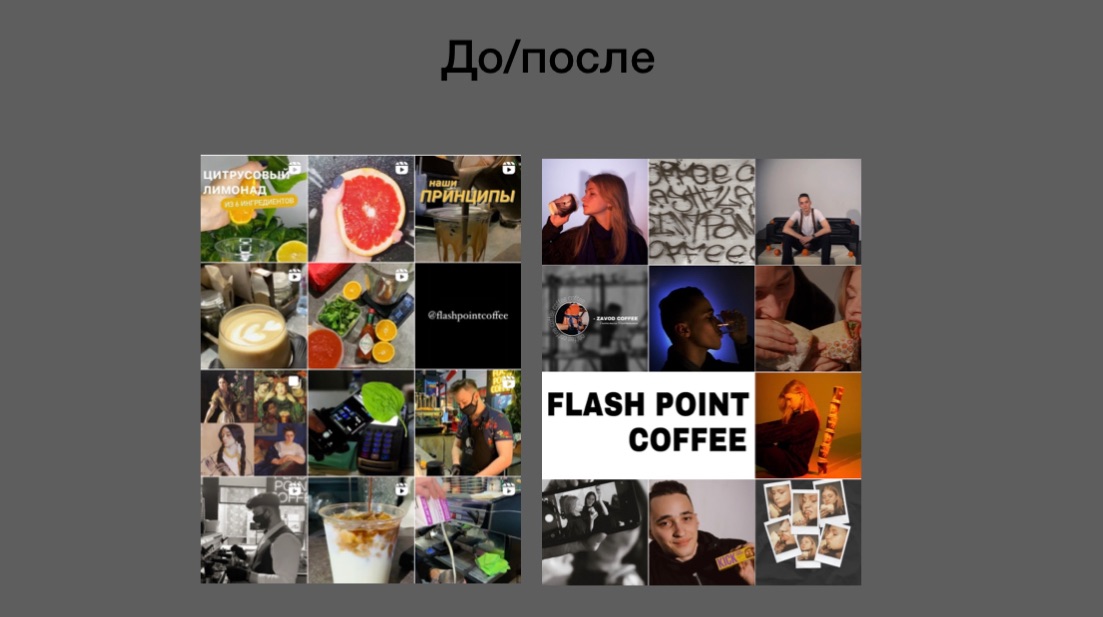 Контент-план + мудборд для кофейни