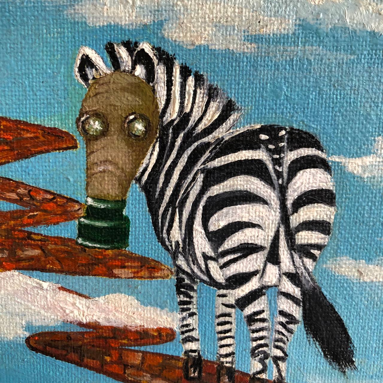 Дорога из красного кирпича/16x16 canvas on cardboard,oil (2022)