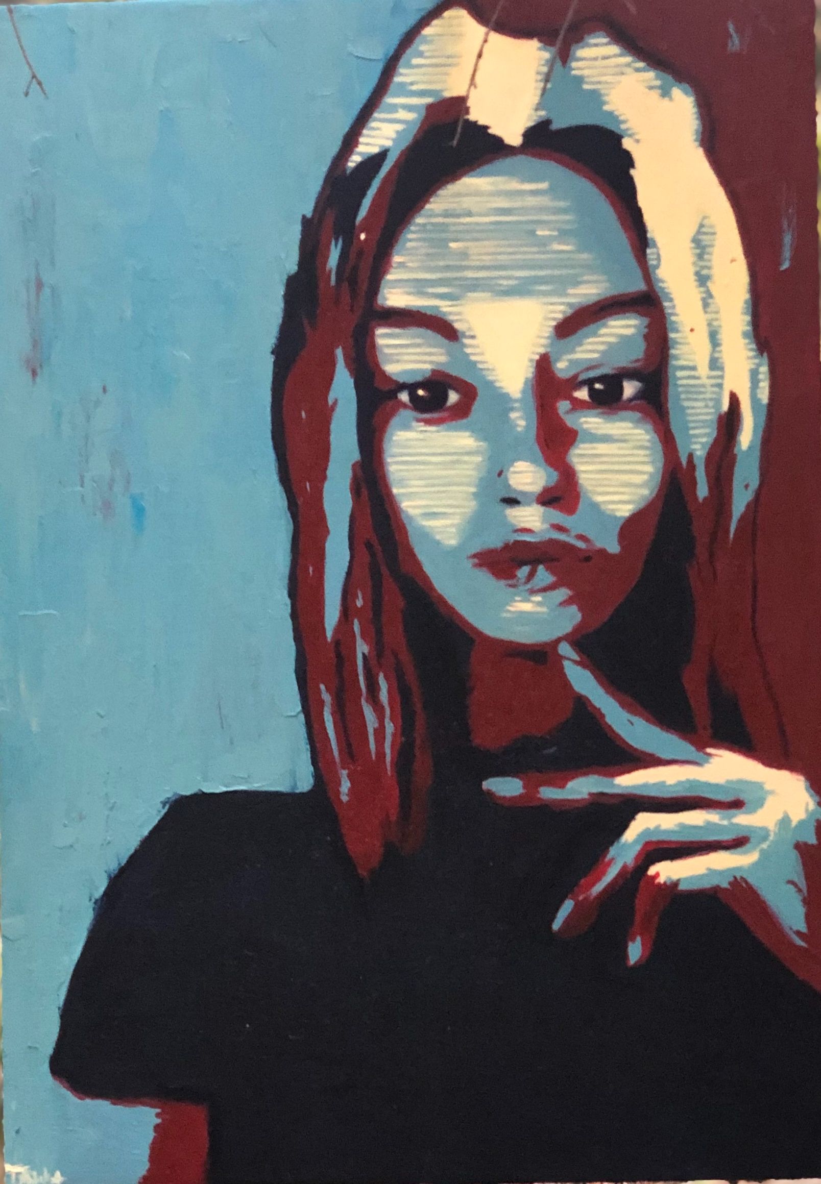 Tamara Andreevna self-portrait/40x50 canvas on cardboard,oil (2020)