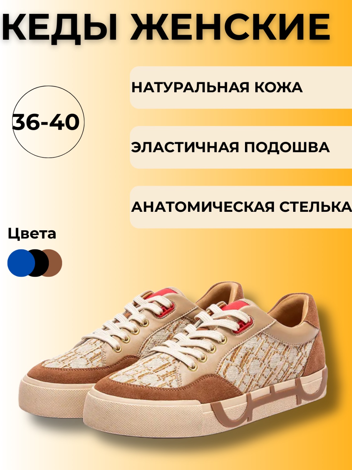 Инфографика для товара кеды женские