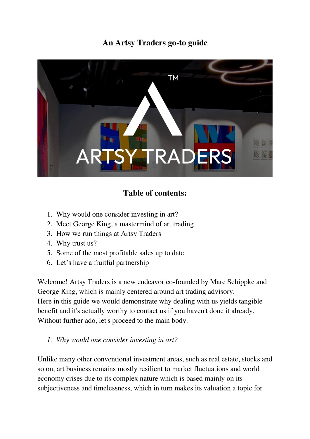 A customer`s guide