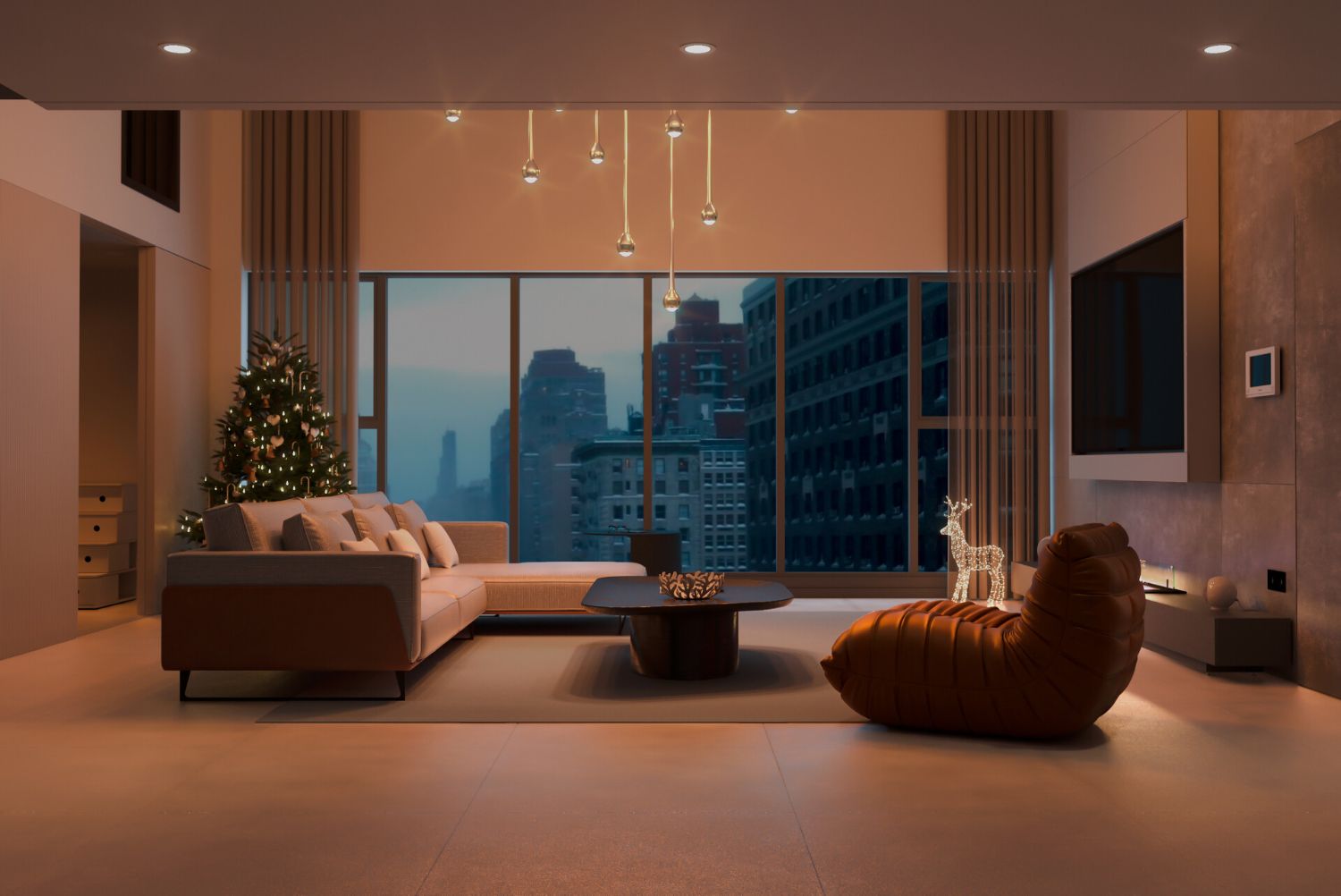 Визуализация гостинной в 3ds max, v-ray