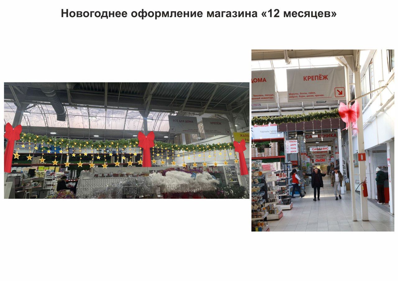 Оформление магазина "12месяцев" к празникам