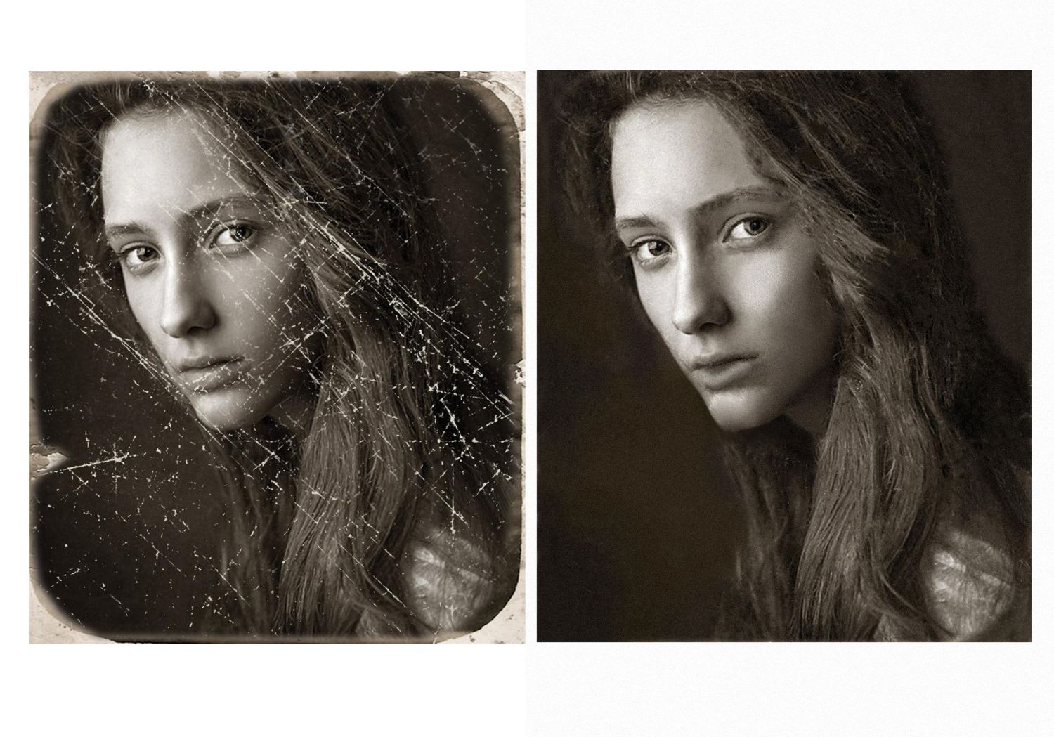 ретушь старой фотографии