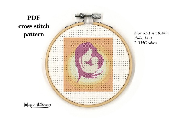 Mother cross stitch pattern. Digital PDF pattern by Magic stitches
