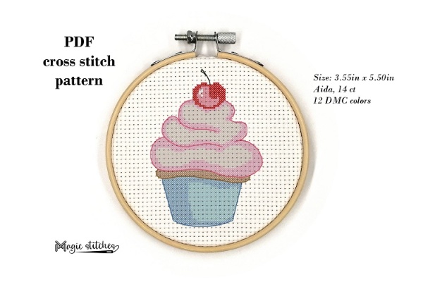 Cake cross stitch pattern. Digital PDF pattern by Magic stitches