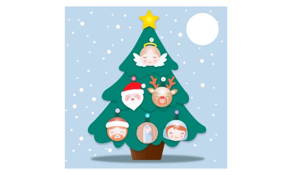 Christmas tree with toys