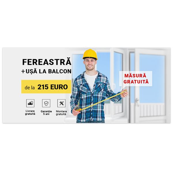 Pvc window advertising web banner