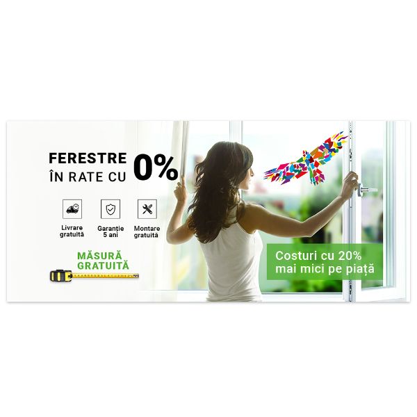 Advertising web banner pvc windows in installments