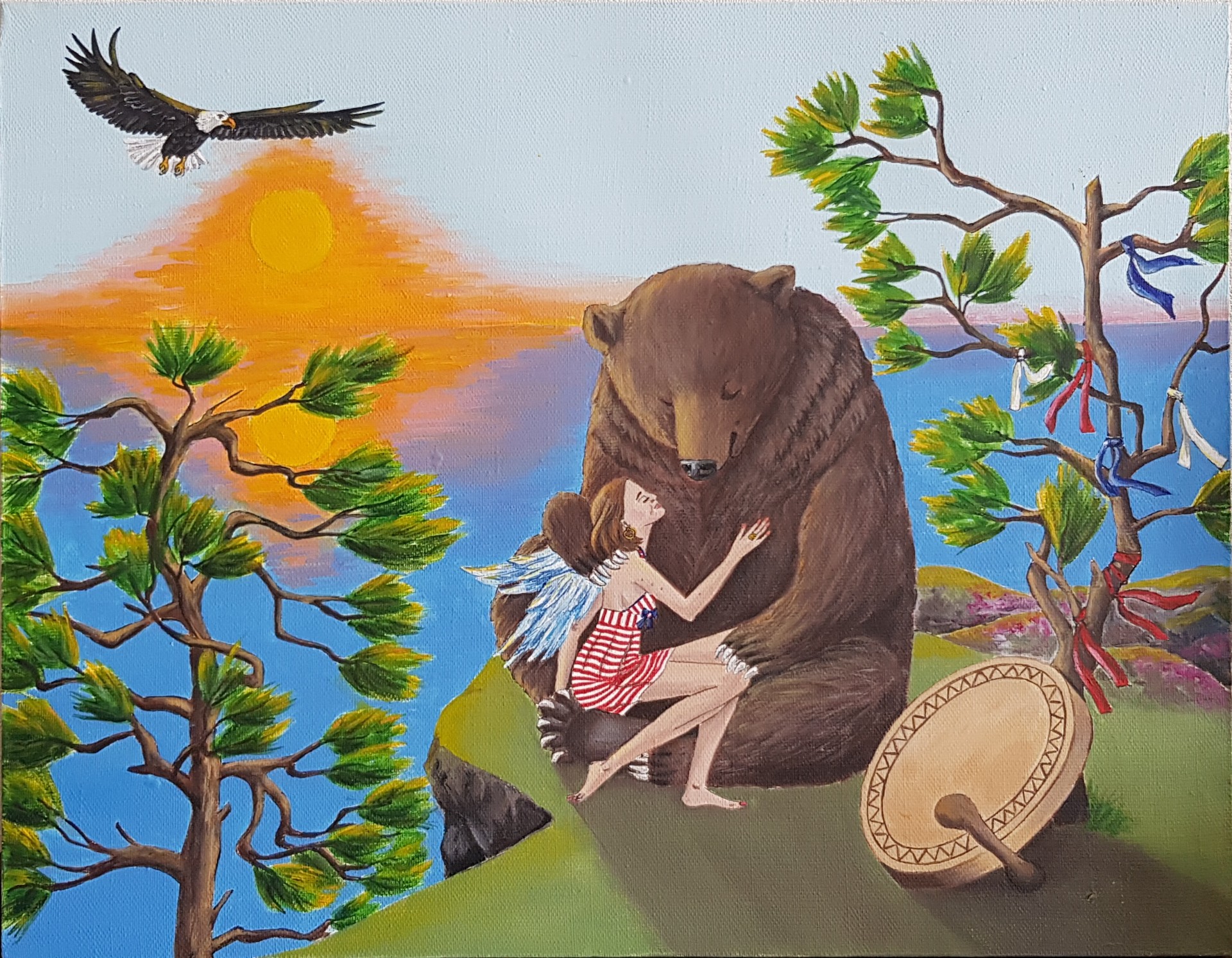 Картина "Маша и медведь"