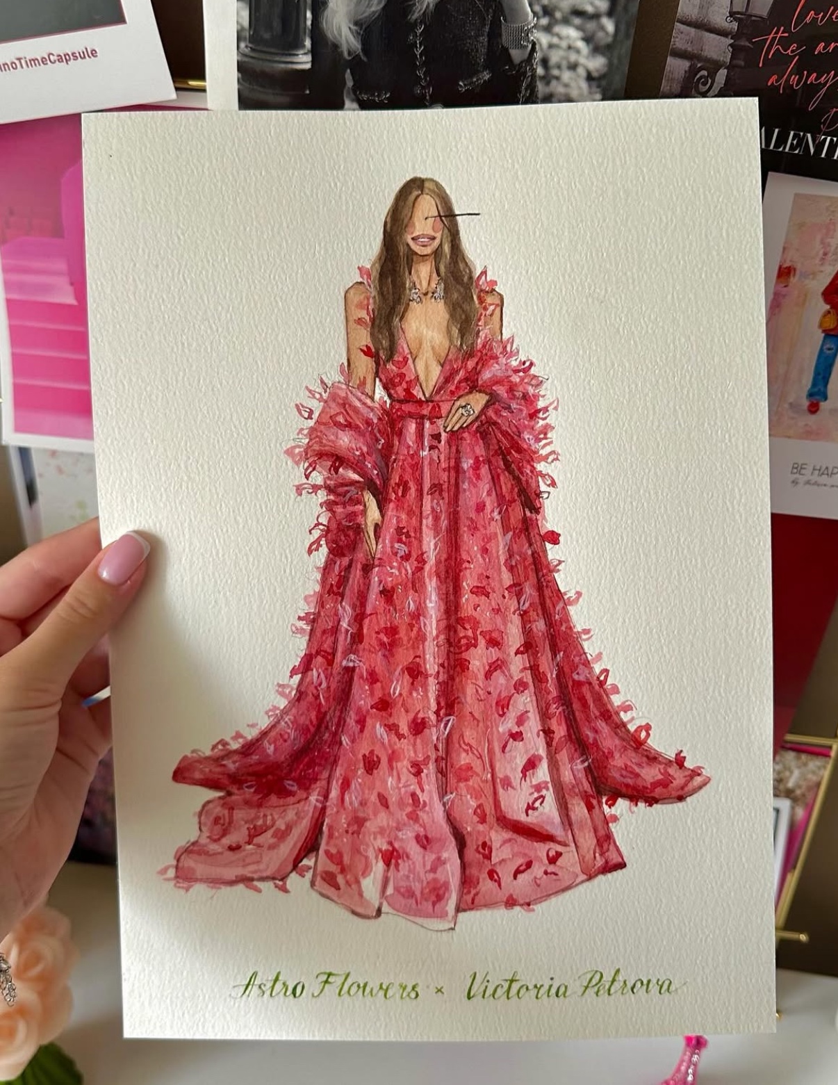 Фешн-иллюстрация для цветочной мастерской