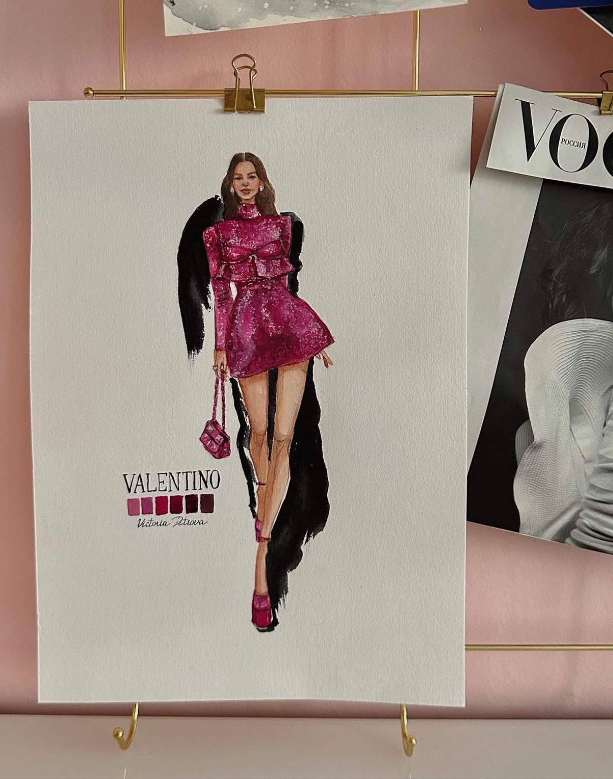 Акварельная фешн-иллюстрация