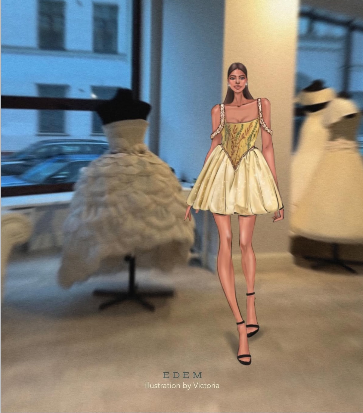 Фешн-иллюстрация, вдохновленная Модным Домом Edem