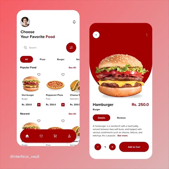 Мобильное приложение для доставки еды