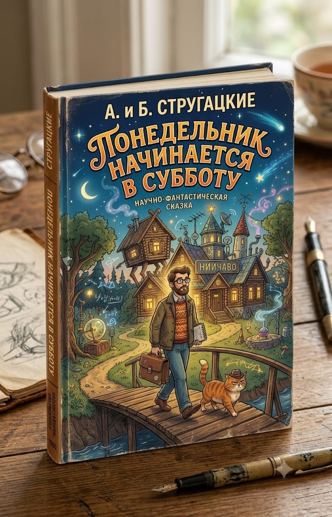 Вёрстка книги А. и Б. Стругацких «Понедельник начинается в субботу». Фрагмент